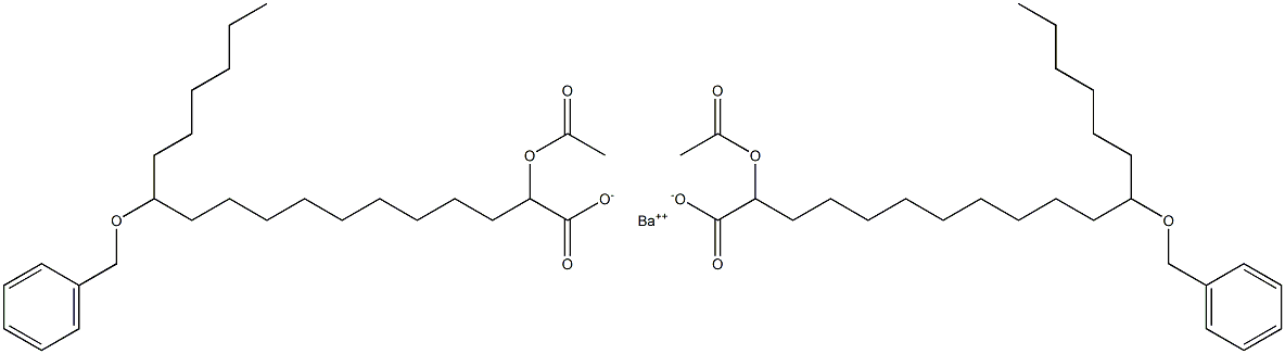 Bis(12-benzyloxy-2-acetyloxystearic acid)barium salt 结构式