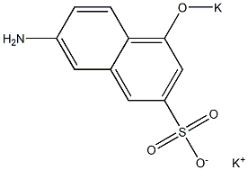 7-Amino-4-potassiooxy-2-naphthalenesulfonic acid potassium salt 结构式