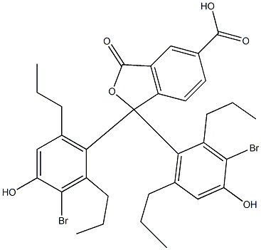 1,1-Bis(3-bromo-4-hydroxy-2,6-dipropylphenyl)-1,3-dihydro-3-oxoisobenzofuran-5-carboxylic acid 结构式