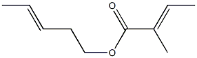 (E)-2-Methyl-2-butenoic acid 3-pentenyl ester 结构式