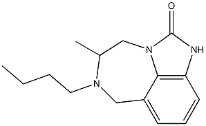 4,5,6,7-Tetrahydro-5-methyl-6-butylimidazo[4,5,1-jk][1,4]benzodiazepin-2(1H)-one 结构式