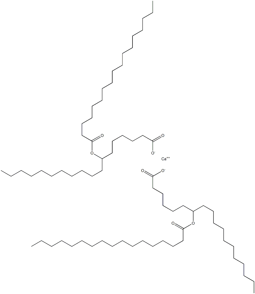 Bis(7-heptadecanoyloxystearic acid)calcium salt 结构式