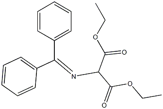 2-[(Diphenylmethylene)amino]malonic acid diethyl ester 结构式