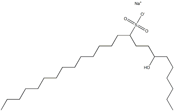 7-Hydroxytetracosane-10-sulfonic acid sodium salt 结构式