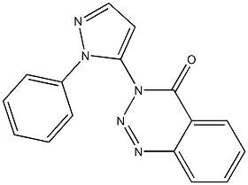 1-Phenyl-5-[(3,4-dihydro-4-oxo-1,2,3-benzotriazin)-3-yl]-1H-pyrazole 结构式