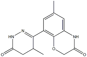 6-Methyl-8-[(1,4,5,6-tetrahydro-4-methyl-6-oxopyridazin)-3-yl]-4H-1,4-benzoxazin-3(2H)-one 结构式