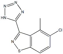 3-(1H-Tetrazol-5-yl)methyl-5-chloro-1,2-benzisothiazole 结构式