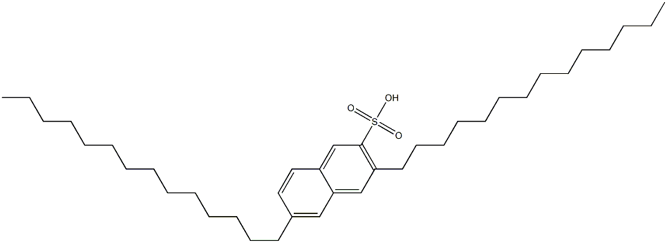 3,6-Ditetradecyl-2-naphthalenesulfonic acid 结构式