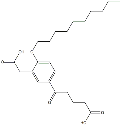 5-(4-Carboxybutyryl)-2-(decyloxy)benzeneacetic acid 结构式