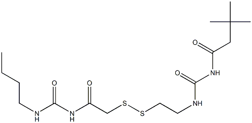 1-(3,3-Dimethylbutyryl)-3-[2-[[(3-butylureido)carbonylmethyl]dithio]ethyl]urea 结构式