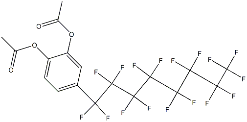 4-(Heptadecafluorooctyl)benzene-1,2-diol diacetate 结构式