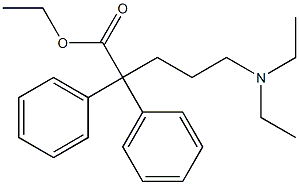 5-Diethylamino-2,2-diphenylvaleric acid ethyl ester 结构式