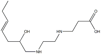 3-[N-[2-[N-(2-Hydroxy-4-heptenyl)amino]ethyl]amino]propionic acid 结构式