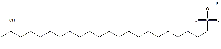 21-Hydroxytricosane-1-sulfonic acid potassium salt 结构式