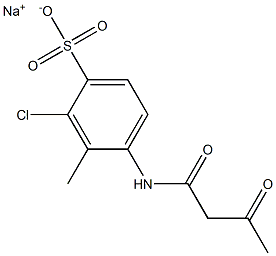 4-(Acetoacetylamino)-2-chloro-3-methylbenzenesulfonic acid sodium salt 结构式