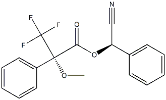 (S)-3,3,3-Trifluoro-2-methoxy-2-phenylpropanoic acid (R)-cyano(phenyl)methyl ester 结构式