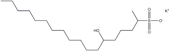 6-Hydroxyoctadecane-2-sulfonic acid potassium salt 结构式