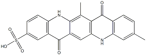 5,7,12,14-Tetrahydro-6,10-dimethyl-7,14-dioxoquino[2,3-b]acridine-2-sulfonic acid 结构式