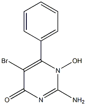 2-Amino-5-bromo-1-hydroxy-6-phenyl-4-pyrimidone 结构式