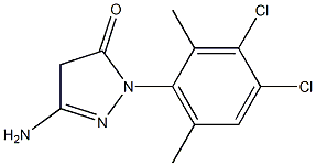 3-Amino-1-(3,4-dichloro-2,6-dimethylphenyl)-5(4H)-pyrazolone 结构式