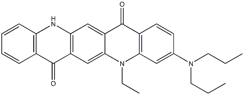 3-(Dipropylamino)-5-ethyl-5,12-dihydroquino[2,3-b]acridine-7,14-dione 结构式