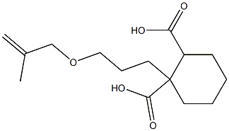 1,2-Cyclohexanedicarboxylic acid hydrogen 1-[3-(methallyloxy)propyl] ester 结构式