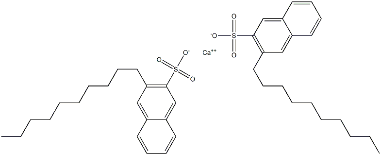 Bis(3-decyl-2-naphthalenesulfonic acid)calcium salt 结构式