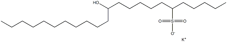 12-Hydroxytricosane-6-sulfonic acid potassium salt 结构式