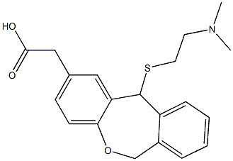11-[[2-(Dimethylamino)ethyl]thio]-6,11-dihydrodibenz[b,e]oxepin-2-acetic acid 结构式