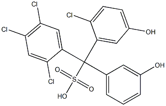 (2-Chloro-5-hydroxyphenyl)(2,4,5-trichlorophenyl)(3-hydroxyphenyl)methanesulfonic acid 结构式