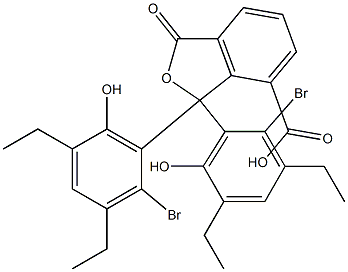 1,1-Bis(2-bromo-3,5-diethyl-6-hydroxyphenyl)-1,3-dihydro-3-oxoisobenzofuran-7-carboxylic acid 结构式