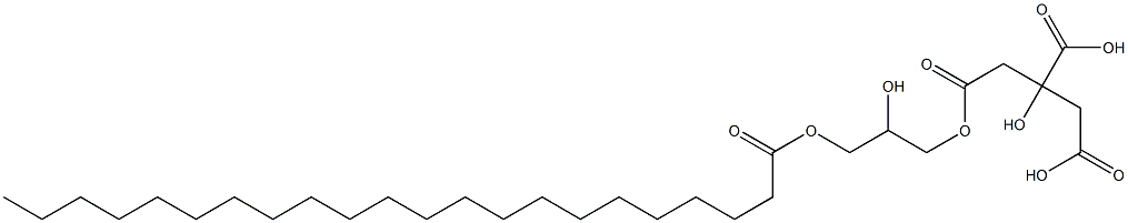 Citric acid dihydrogen 1-(2-hydroxy-3-docosanoyloxypropyl) ester 结构式