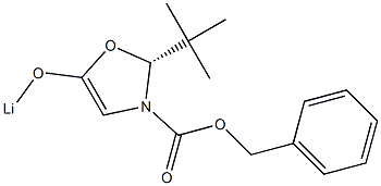 (2R)-5-Lithiooxy-2-tert-butyl-4-oxazoline-3-carboxylic acid benzyl ester 结构式