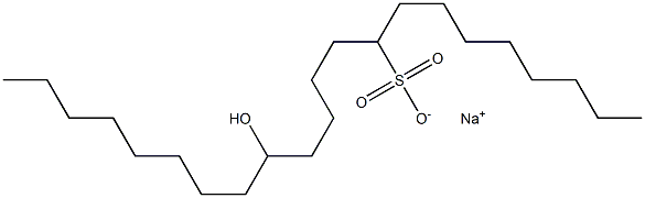 14-Hydroxydocosane-9-sulfonic acid sodium salt 结构式
