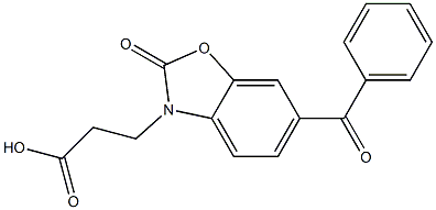 3-(2-Oxo-2,3-dihydro-6-benzoylbenzoxazole-3-yl)propanoic acid 结构式