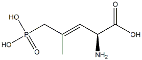 (2S,3E)-2-Amino-4-methyl-5-phosphono-3-pentenoic acid 结构式