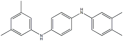 N-(3,4-Dimethylphenyl)-N'-(3,5-dimethylphenyl)-p-phenylenediamine 结构式