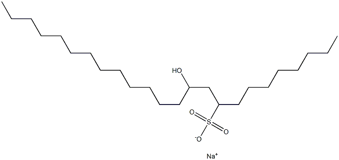 11-Hydroxytetracosane-9-sulfonic acid sodium salt 结构式