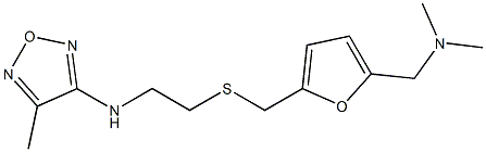 3-[[2-[[[5-[(Dimethylamino)methyl]furan-2-yl]methyl]thio]ethyl]amino]-4-methylfurazan 结构式