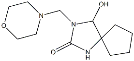 3-Morpholinomethyl-4-hydroxy-2-oxo-1,3-diazaspiro[4.4]nonane 结构式