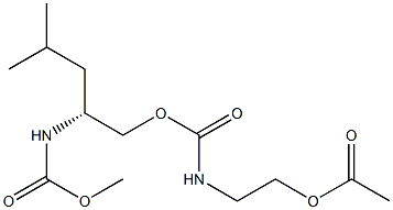 (+)-[(R)-1-[[(2-Acetyloxyethyl)carbamoyl]oxymethyl]-3-methylbutyl]carbamic acid methyl ester 结构式