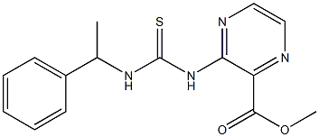 3-[3-(1-Phenylethyl)thioureido]pyrazine-2-carboxylic acid methyl ester 结构式