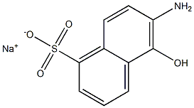 5-Hydroxy-6-amino-1-naphthalenesulfonic acid sodium salt 结构式