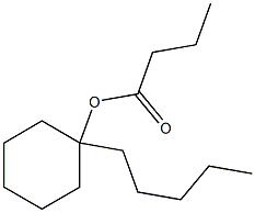 Butanoic acid 1-pentylcyclohexyl ester 结构式