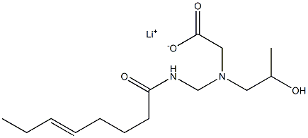 N-(2-Hydroxypropyl)-N-(5-octenoylaminomethyl)glycine lithium salt 结构式