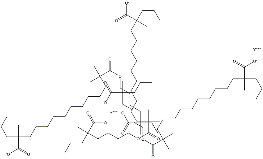 Yttrium 2,2-dimethyloctanoate=bis(2-methyl-2-propylhexanoate) 结构式