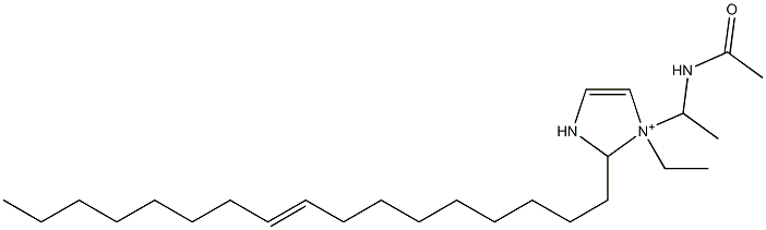 1-[1-(Acetylamino)ethyl]-1-ethyl-2-(9-heptadecenyl)-4-imidazoline-1-ium 结构式