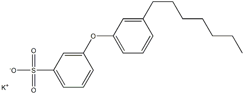 3-(3-Heptylphenoxy)benzenesulfonic acid potassium salt 结构式