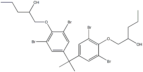 1,1'-[Isopropylidenebis(2,6-dibromo-4,1-phenyleneoxy)]bis(2-pentanol) 结构式