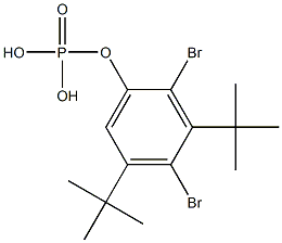 Phosphoric acid bis(tert-butyl)[2,4-dibromophenyl] ester 结构式
